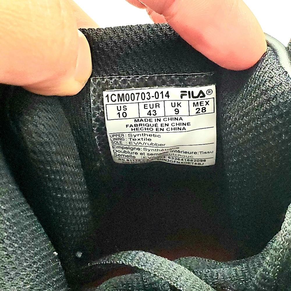 Fila Multiverse Black Red Sneaker Men Shoes Sz 10 Gem